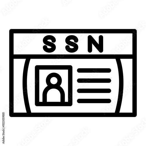 SSN Card Vector Design Icon Style
