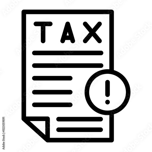 Tax Alert Vector Design Icon Style