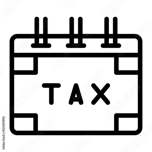 Tax Calendar Vector Design Icon Style