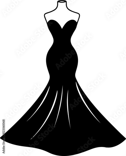 Elegant Black Dress Vector Design