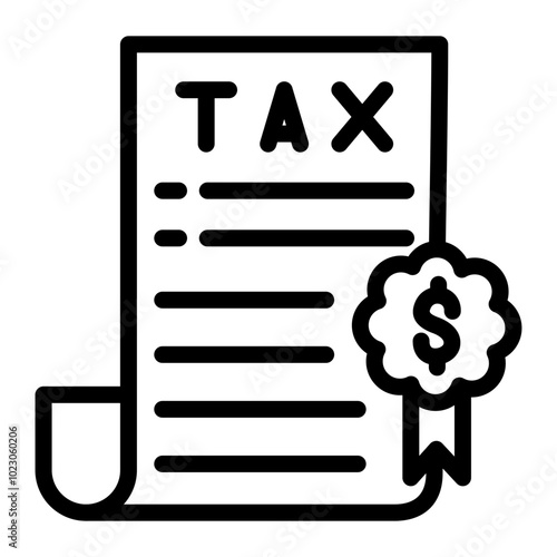 Tax Compliance Certificate Vector Design Icon Style