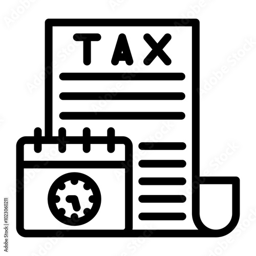 Tax Filing Deadline Vector Design Icon Style