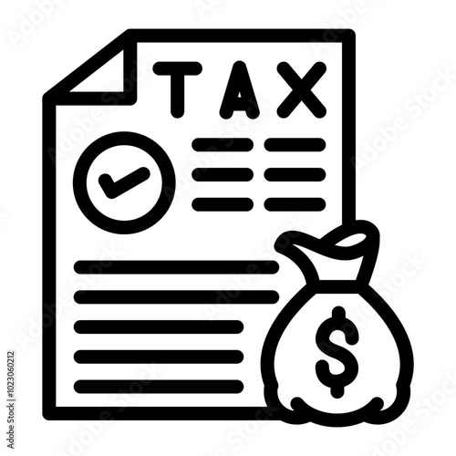Tax Return Submission Vector Design Icon Style