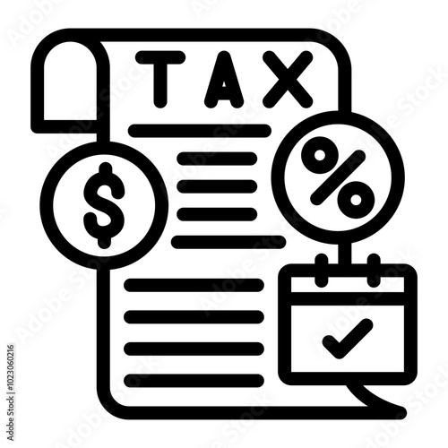 Tax Planning Vector Design Icon Style