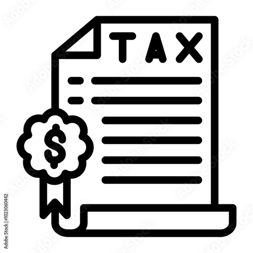 Tax Compliance Certificate Vector Design Icon Style