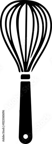 Stylized Vector of a Kitchen Whisk