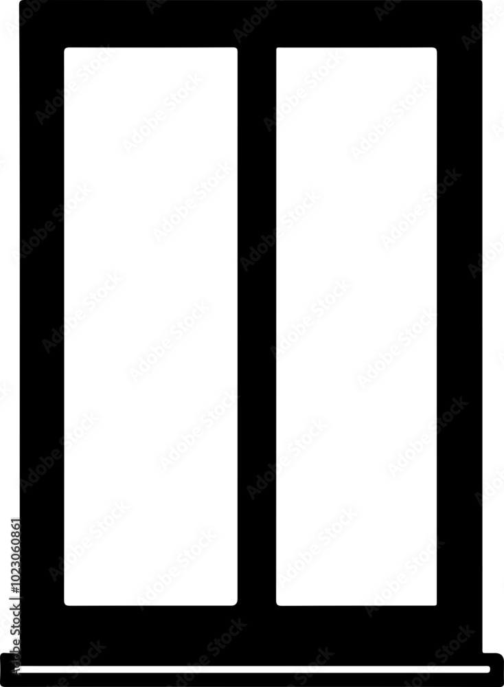 Minimalist Vector Window Design in Black and White Minimalist Vector Window Design in Black and White