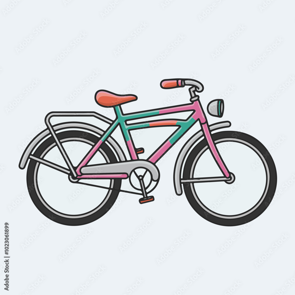 Fototapeta premium Colorful Vector Bicycle Illustration