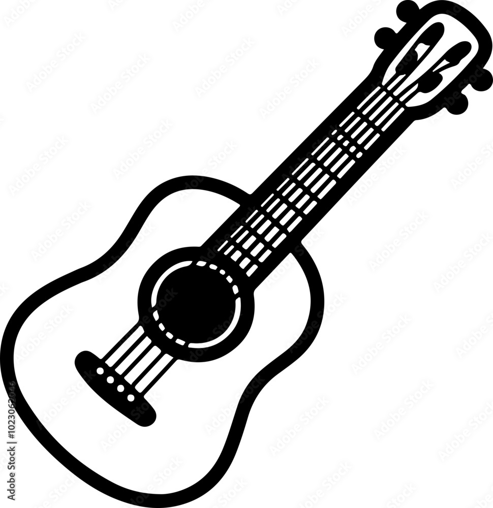 Vector Illustration of a Classic Acoustic Guitar Vector Illustration of a Classic Acoustic Guitar