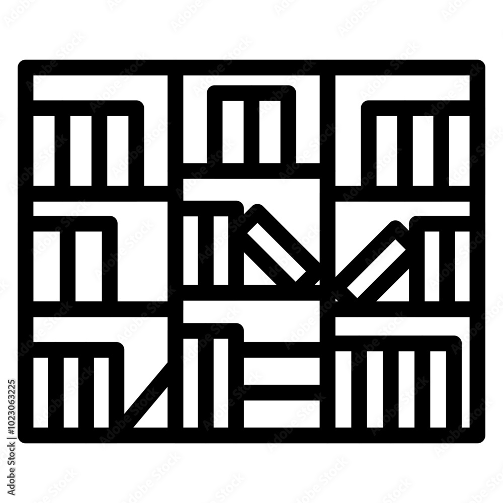 Library Vector Design Icon Style Library Vector Design Icon Style