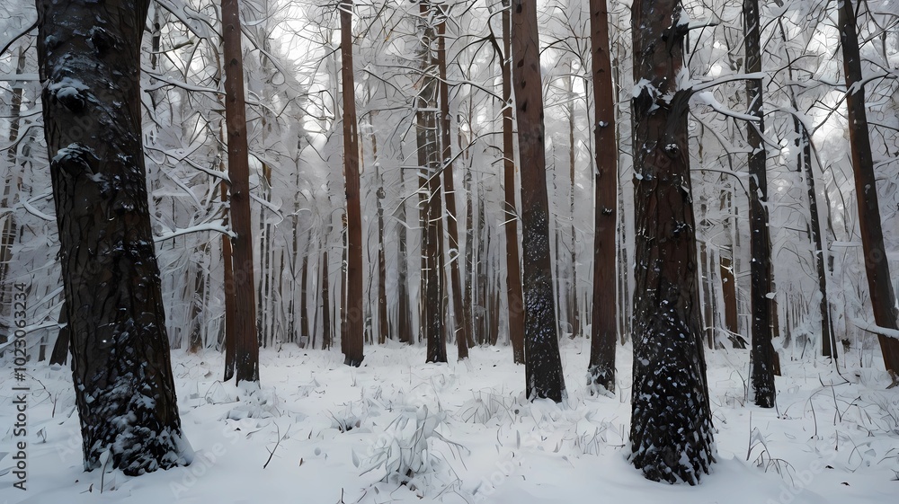 snow covered trees in winter snow covered trees in winter