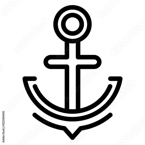 Ship Anchor Vector Design Icon Style