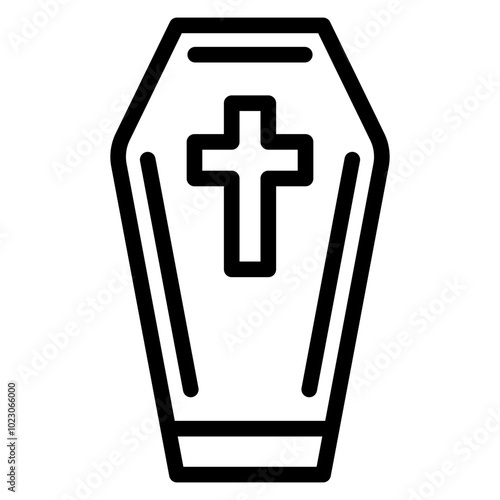 Coffin Vector Design Icon Style