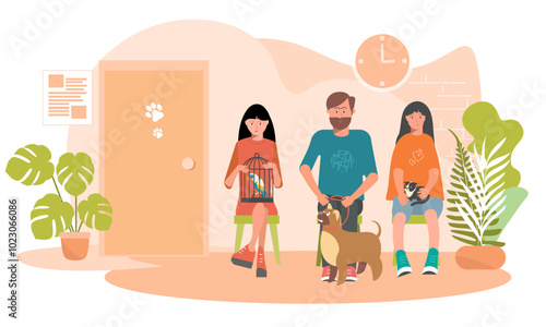 The queue at the veterinary clinic