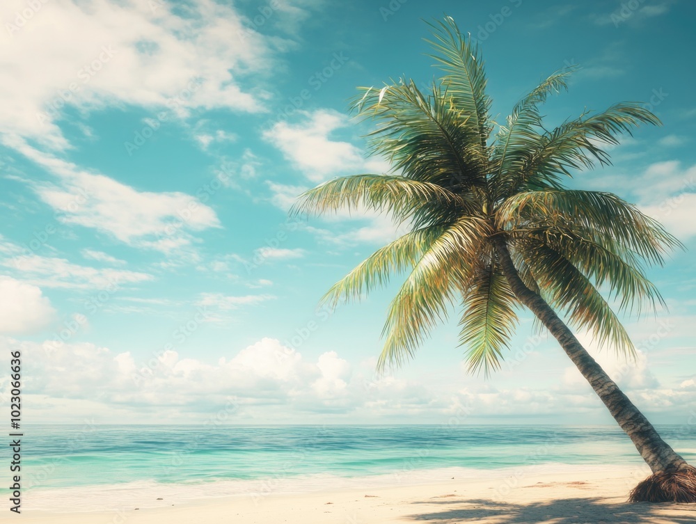 Fototapeta premium Tropical Paradise: A Serene Beach Getaway
