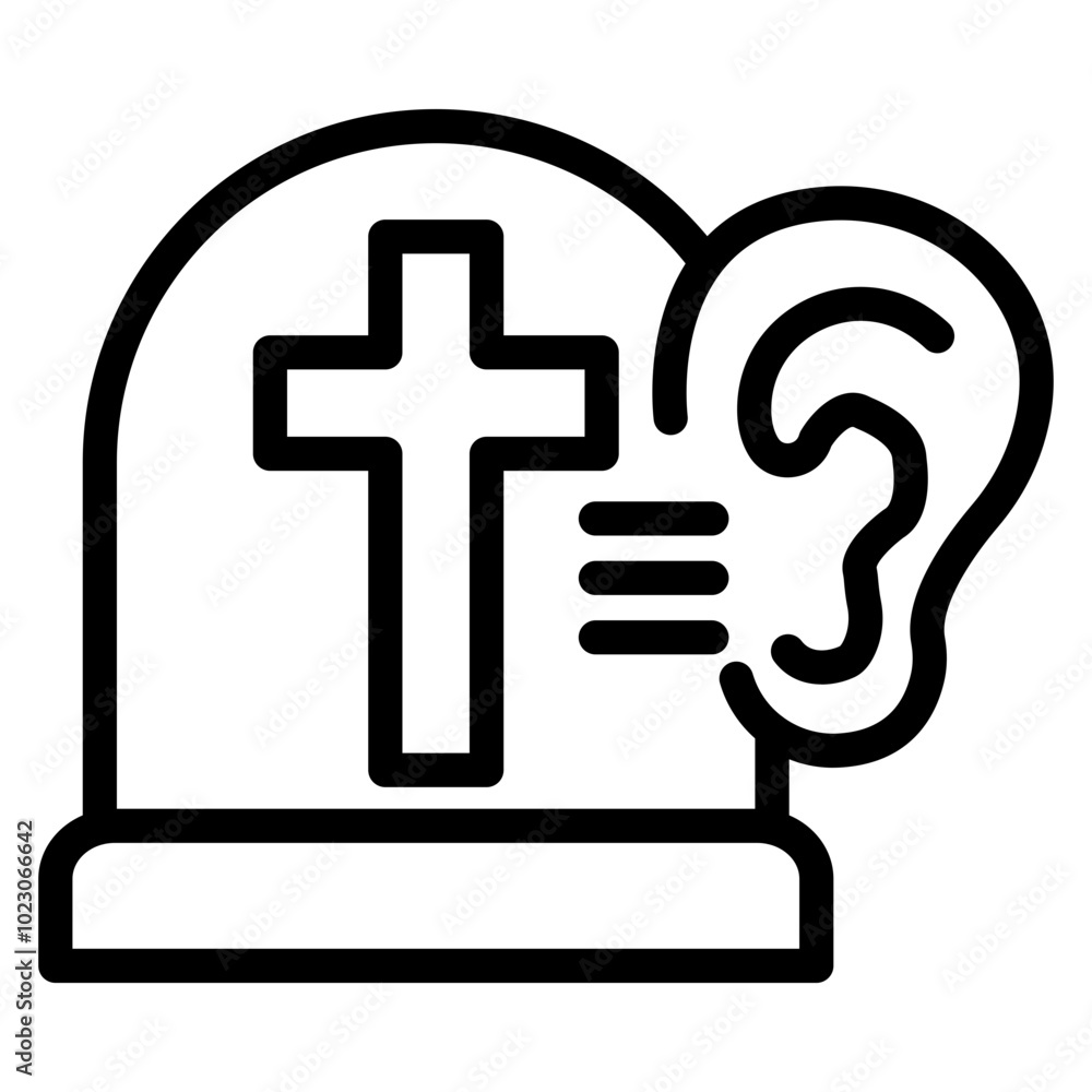 Obraz premium Death Whisper Vector Design Icon Style