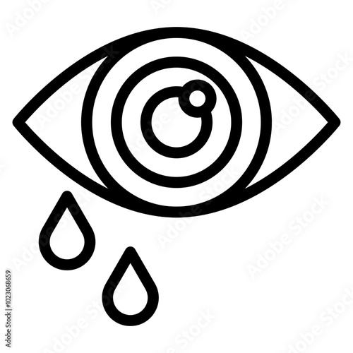 Watery Eyes Vector Design Icon Style