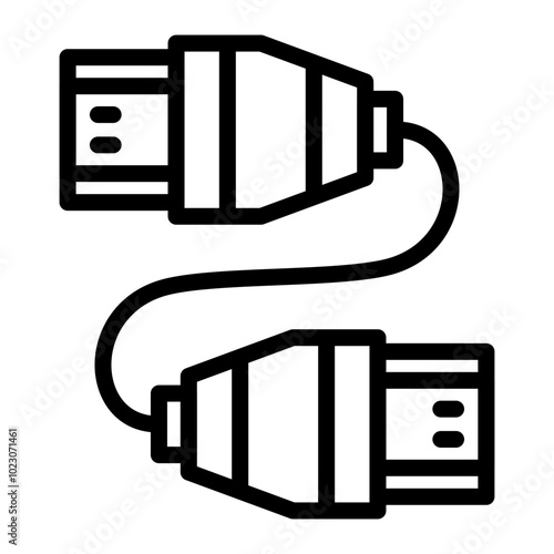 HDMI Cable Vector Design Icon Style