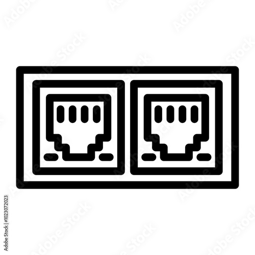 Ethernet Port Vector Design Icon Style