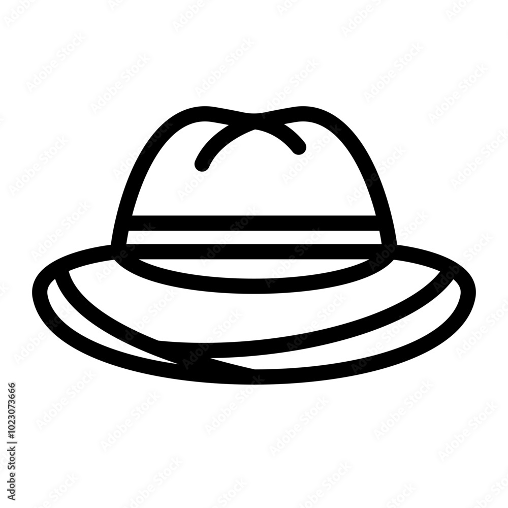 Fedora Hat Vector Design Icon Style Fedora Hat Vector Design Icon Style