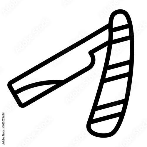 Straight Razor Vector Design Icon Style