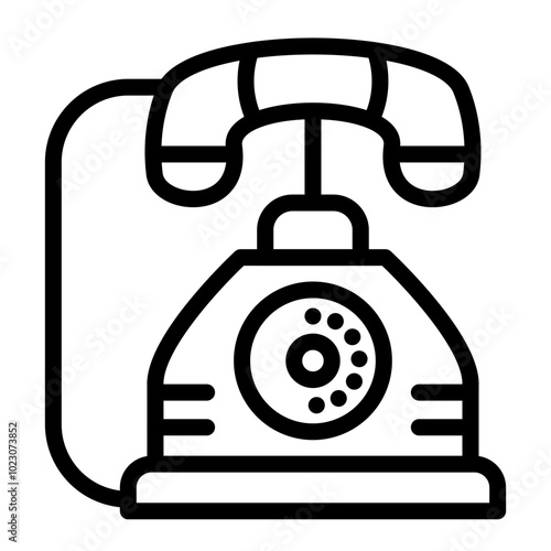 Old-fashioned Phone Vector Design Icon Style