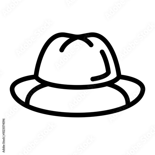 Fedora Hat Vector Design Icon Style