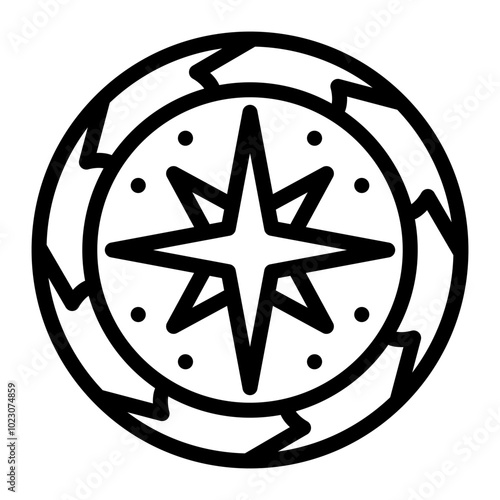 Compass Vector Design Icon Style