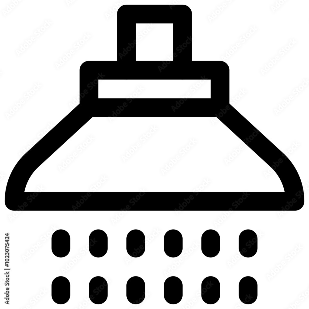 Emergency shower. Editable stroke vector icon. Emergency shower. Editable stroke vector icon.