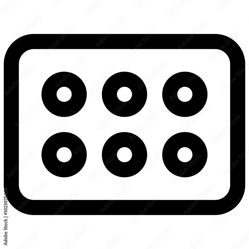 Fototapeta premium Microplate. Editable stroke vector icon.