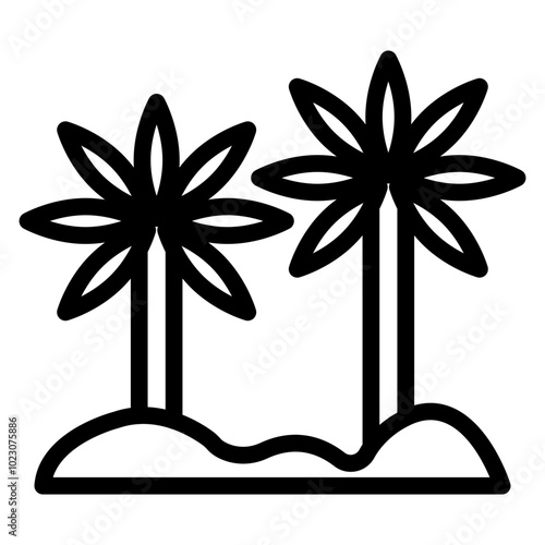 Green Oasis Vector Design Icon Style