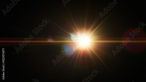 Wallpaper Mural Bright lens flare with glowing light creates stunning visual effect, enhancing atmosphere of any scene. radiant beams and colors evoke sense of wonder and beauty Torontodigital.ca