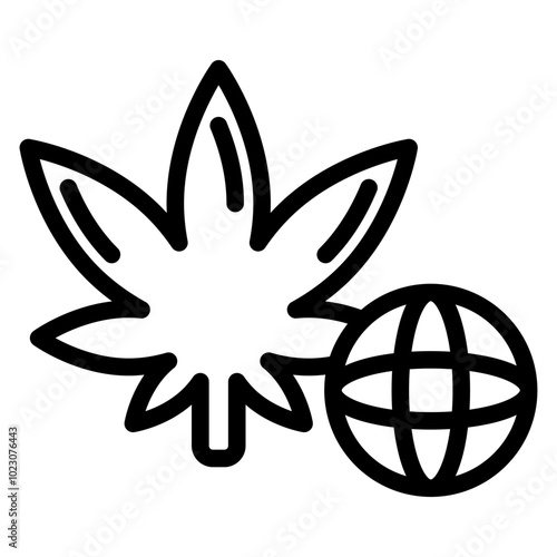 Weed Web Vector Design Icon Style