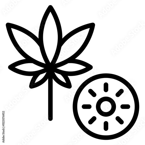Sativa Spiral Vector Design Icon Style