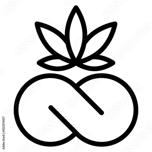 Indica Infinity Vector Design Icon Style