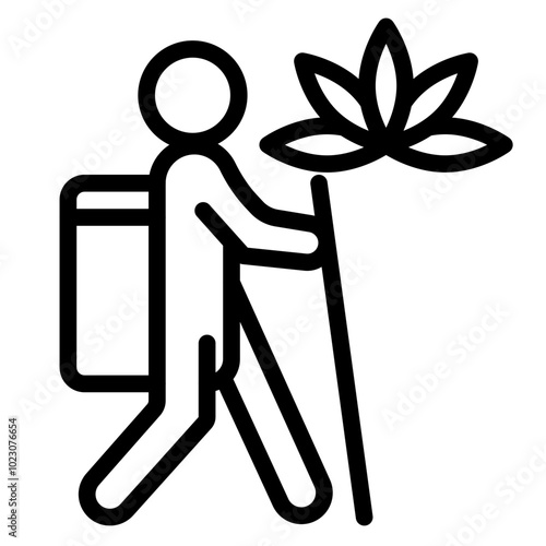 Herbal Hike Vector Design Icon Style
