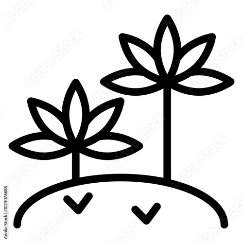 Ganja Glade Vector Design Icon Style