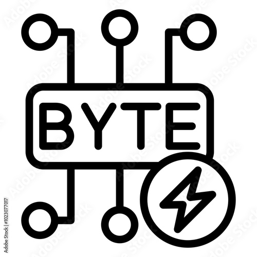 Byte Blitz Vector Design Icon Style
