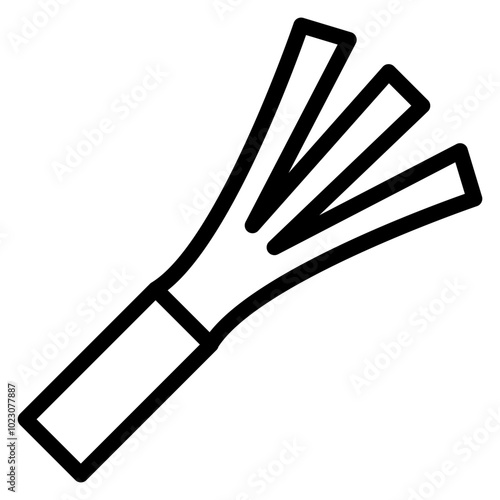 Leek Vector Design Icon Style