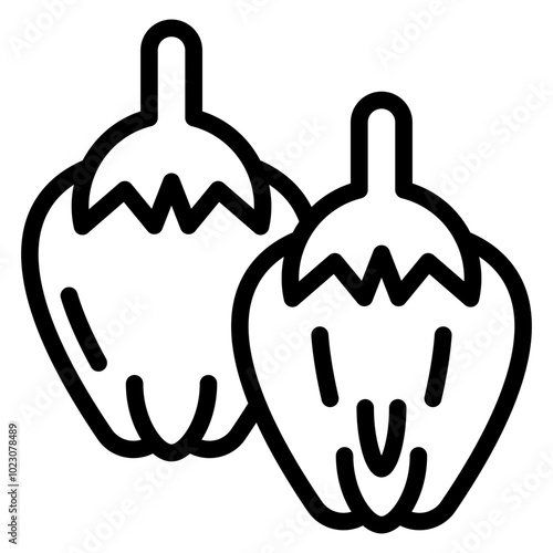 Habanero Vector Design Icon Style