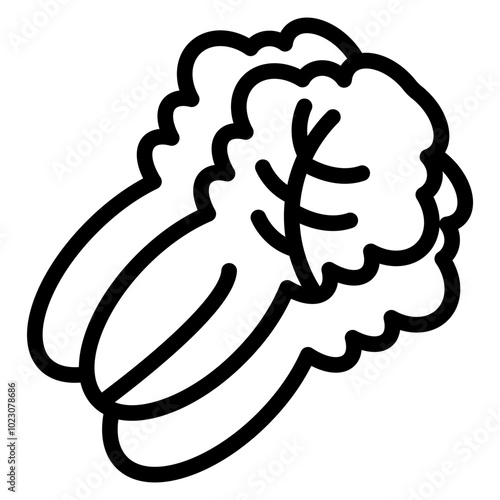 Napa Cabbage Vector Design Icon Style