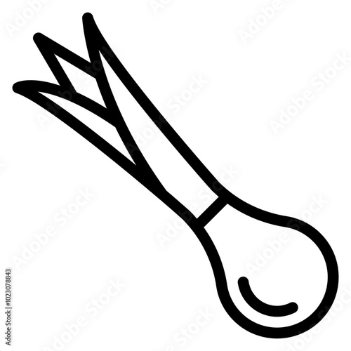 Green Onion Vector Design Icon Style
