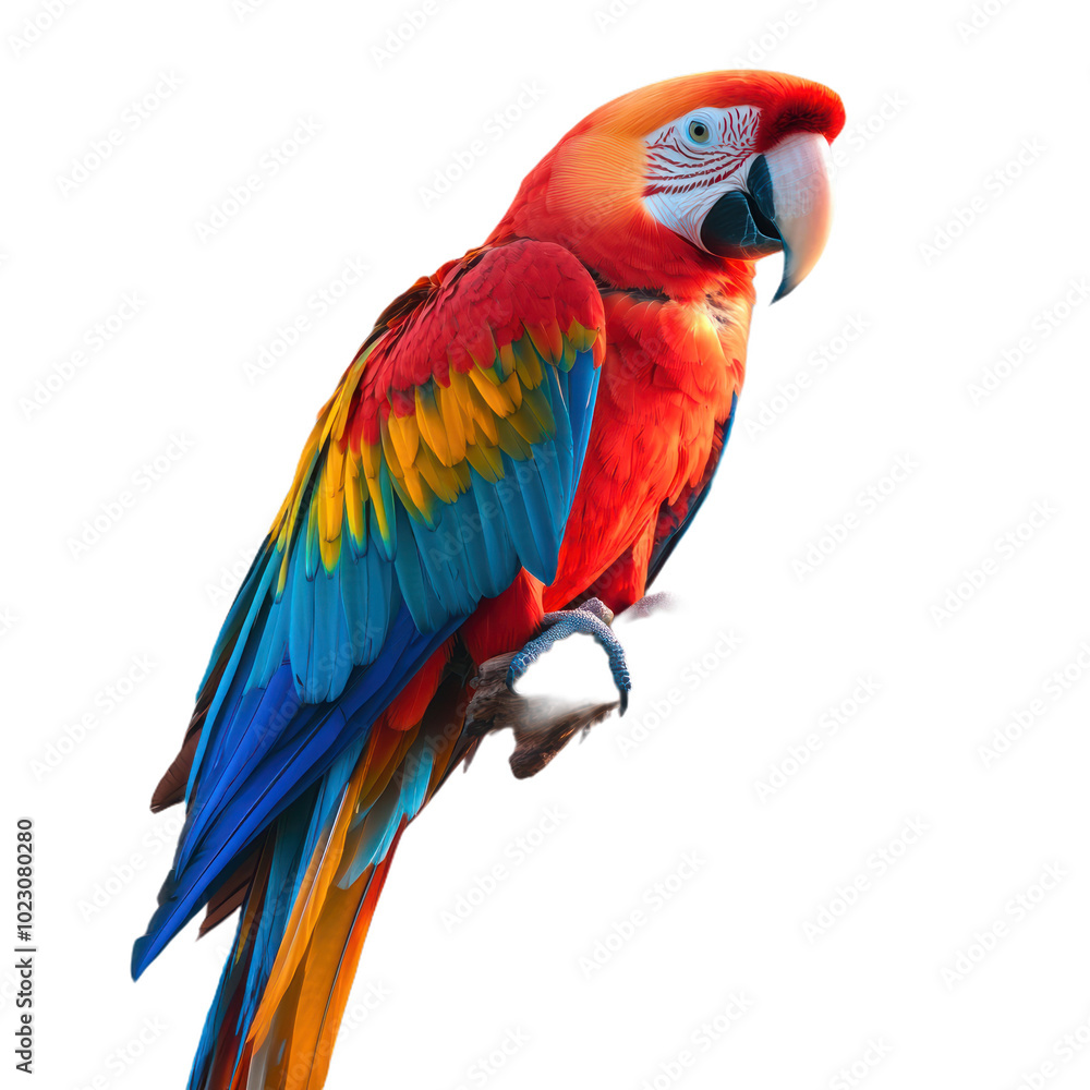 Naklejka premium Macaw isolate transparency background PNG