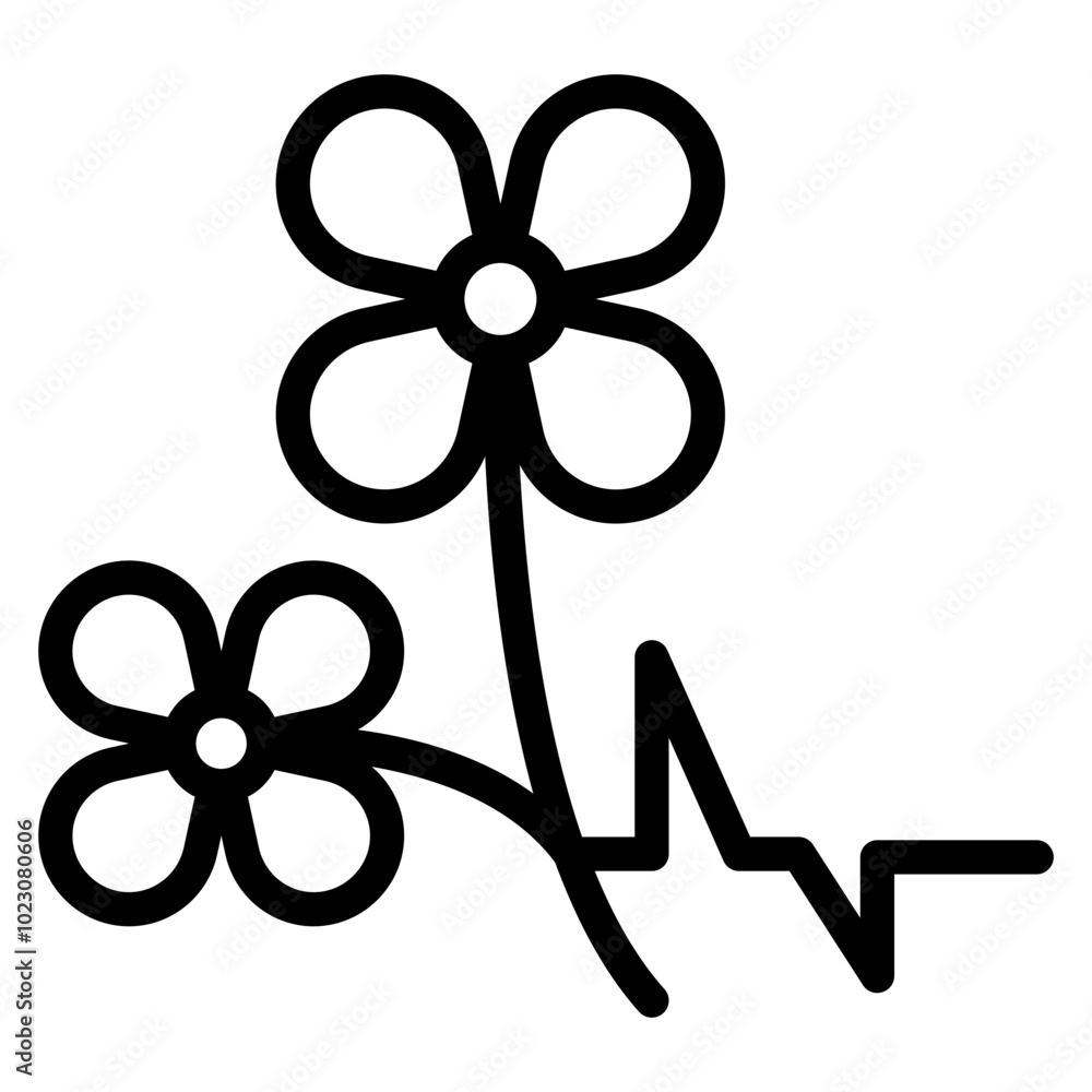 Petal Pulse Vector Design Icon Style Petal Pulse Vector Design Icon Style