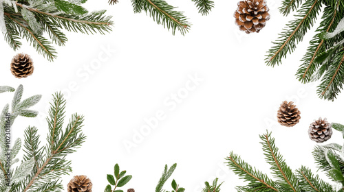 Natural Pine Cones and Greenery Arranged for a Cozy Holiday Background Perfect for Seasonal Decor