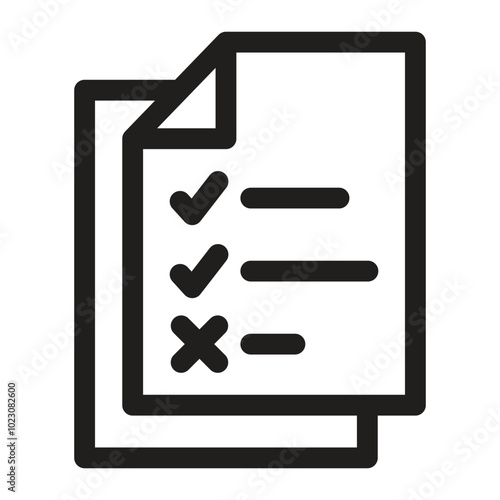 Checklist Icon, Files and Folders Symbol, To Do List Sign