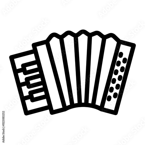 Accordianist Vector Design Icon Style