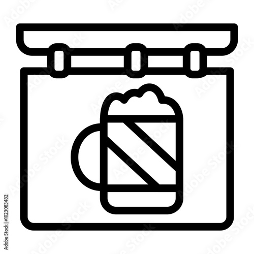 Biergarten Vector Design Icon Style