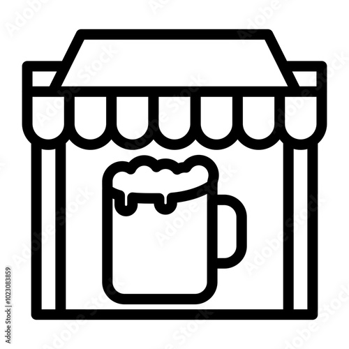 Beer Garden Garland Vector Design Icon Style