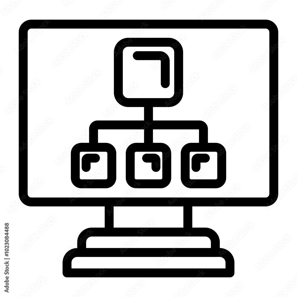 Flowchart Emblem Vector Design Icon Style Flowchart Emblem Vector Design Icon Style